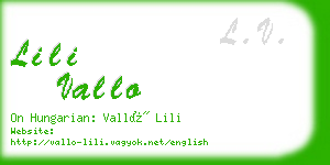 lili vallo business card